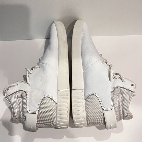 Adidas White Tubular Invader Sneakers Mens 11 S81794 Basketball Shoes Leather - Picture 9 of 10